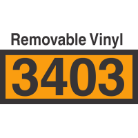 UN3403 Removable Vinyl DOT Orange Panel