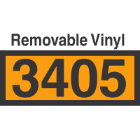 UN3405 Removable Vinyl DOT Orange Panel