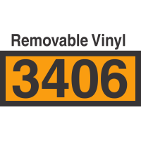 UN3406 Removable Vinyl DOT Orange Panel