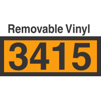 UN3415 Removable Vinyl DOT Orange Panel