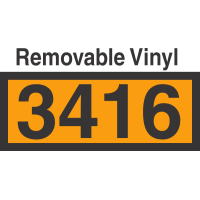 UN3416 Removable Vinyl DOT Orange Panel