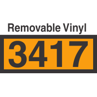 UN3417 Removable Vinyl DOT Orange Panel