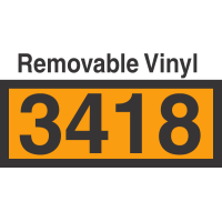 UN3418 Removable Vinyl DOT Orange Panel