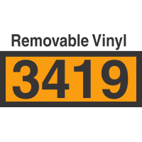 UN3419 Removable Vinyl DOT Orange Panel