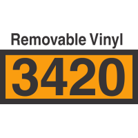 UN3420 Removable Vinyl DOT Orange Panel