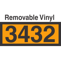 UN3432 Removable Vinyl DOT Orange Panel