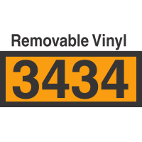 UN3434 Removable Vinyl DOT Orange Panel