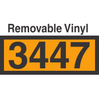 UN3447 Removable Vinyl DOT Orange Panel