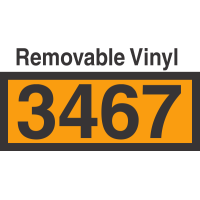 UN3467 Removable Vinyl DOT Orange Panel