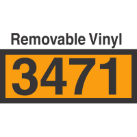 UN3471 Removable Vinyl DOT Orange Panel