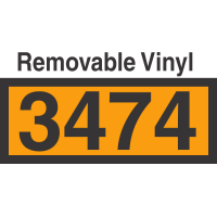 UN3474 Removable Vinyl DOT Orange Panel