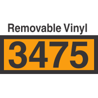 UN3475 Removable Vinyl DOT Orange Panel