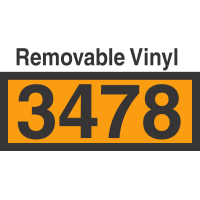 UN3478 Removable Vinyl DOT Orange Panel