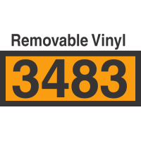 UN3483 Removable Vinyl DOT Orange Panel