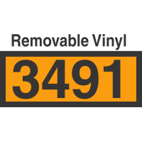 UN3491 Removable Vinyl DOT Orange Panel