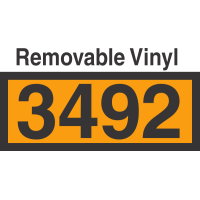 UN3492 Removable Vinyl DOT Orange Panel