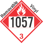 Combustible Class 3 UN1057 Removable Vinyl DOT Placard