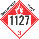 Combustible Class 3 UN1127 Removable Vinyl DOT Placard