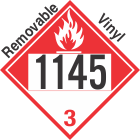 Combustible Class 3 UN1145 Removable Vinyl DOT Placard