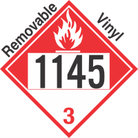 Combustible Class 3 UN1145 Removable Vinyl DOT Placard