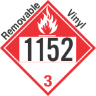 Combustible Class 3 UN1152 Removable Vinyl DOT Placard