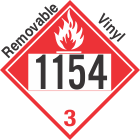 Combustible Class 3 UN1154 Removable Vinyl DOT Placard