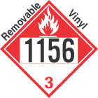 Combustible Class 3 UN1156 Removable Vinyl DOT Placard