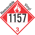 Combustible Class 3 UN1157 Removable Vinyl DOT Placard