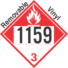 Combustible Class 3 UN1159 Removable Vinyl DOT Placard