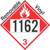 Combustible Class 3 UN1162 Removable Vinyl DOT Placard