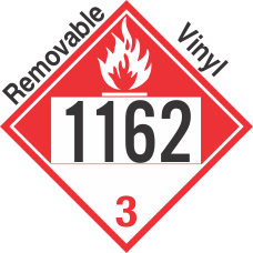 Combustible Class 3 UN1162 Removable Vinyl DOT Placard