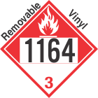 Combustible Class 3 UN1164 Removable Vinyl DOT Placard