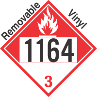 Combustible Class 3 UN1164 Removable Vinyl DOT Placard