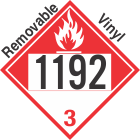 Combustible Class 3 UN1192 Removable Vinyl DOT Placard