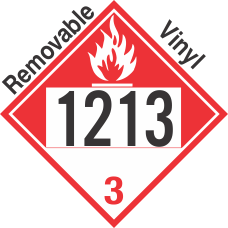 Combustible Class 3 UN1213 Removable Vinyl DOT Placard