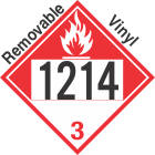 Combustible Class 3 UN1214 Removable Vinyl DOT Placard