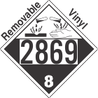 Corrosive Class 8 UN2869 Removable Vinyl DOT Placard