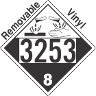 Corrosive Class 8 UN3253 Removable Vinyl DOT Placard