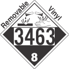 Corrosive Class 8 UN3463 Removable Vinyl DOT Placard