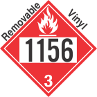 Flammable Class 3 UN1156 Removable Vinyl DOT Placard