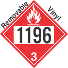 Flammable Class 3 UN1196 Removable Vinyl DOT Placard
