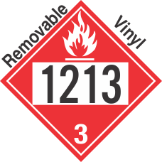 Flammable Class 3 UN1213 Removable Vinyl DOT Placard