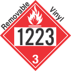 Flammable Class 3 UN1223 Removable Vinyl DOT Placard