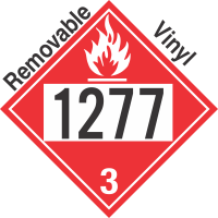 Flammable Class 3 UN1277 Removable Vinyl DOT Placard