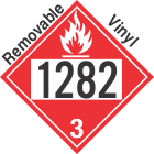 Flammable Class 3 UN1282 Removable Vinyl DOT Placard