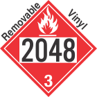 Flammable Class 3 UN2048 Removable Vinyl DOT Placard