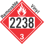Flammable Class 3 UN2238 Removable Vinyl DOT Placard