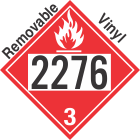 Flammable Class 3 UN2276 Removable Vinyl DOT Placard