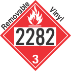 Flammable Class 3 UN2282 Removable Vinyl DOT Placard
