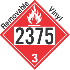 Flammable Class 3 UN2375 Removable Vinyl DOT Placard